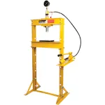 Performance Tool W41062 12 Ton Hydraulic Shop Press with Adjustable Height, Remote Cylinder, and Pressure Gauge for Heavy-Duty Tasks