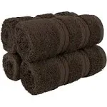 American Soft Linen Edison Luxury 100% Turkish Cotton 4-Piece Washcloth Set - Brown