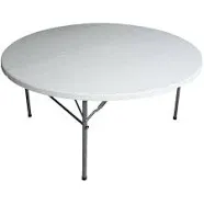 NEW - 4 Foot Round Plastic Folding Table