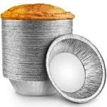 DOBI 5 Inch Mini Pie Pans 50 pack - Small Disposable Aluminum Foil Mini Pie Ti