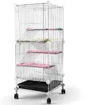 Pet Hutch Cages for Hamster, Rat or Other Small Animals Indoor, Expandable and Stackable, 14x14x28 in