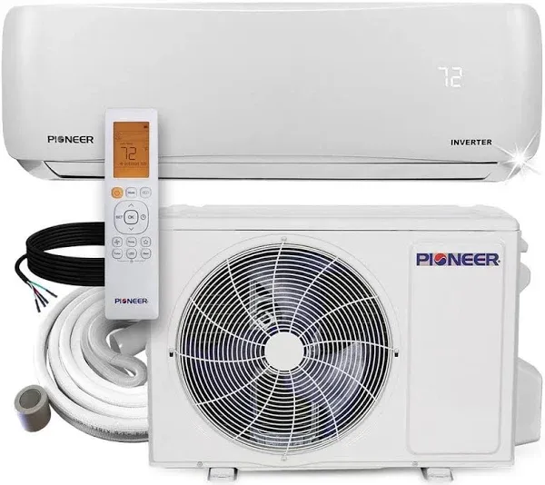 Pioneer Air Conditioner WYS012G-22 Wall Mount Ductless Inverter++ Mini Split Heat Pump, 12000 BTU-208/230V