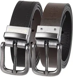 Columbia Boys 1&#034; Wide Classic Reversible Belt,, Tan/Black, Size Medium 