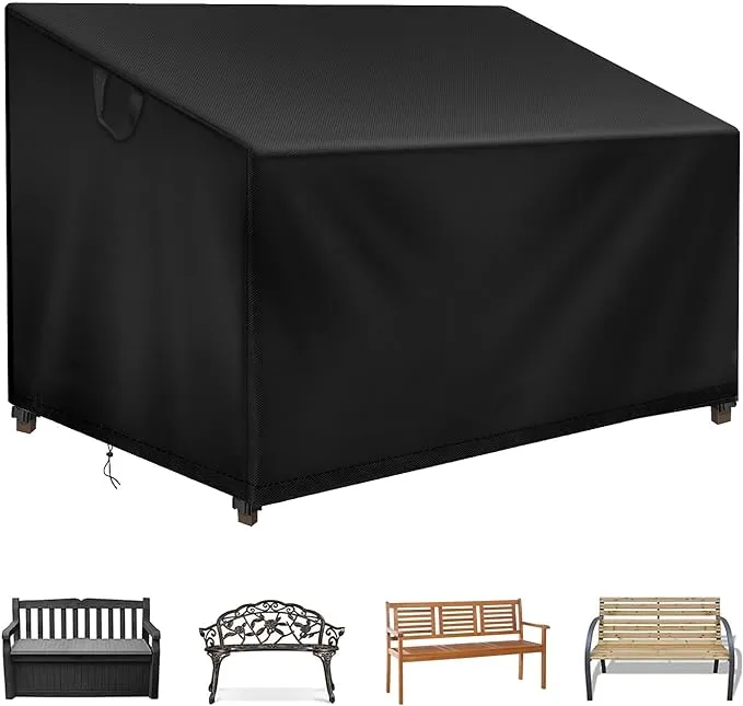 Outdoor Bench Cover Waterproof 52.7&#034;L x 26&#034;W x 35&#034;H 2 Seater Patio Garden Bench