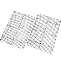 Checkered Chef Cooling Racks for Baking Rack Twin Set Stainless Steel Oven