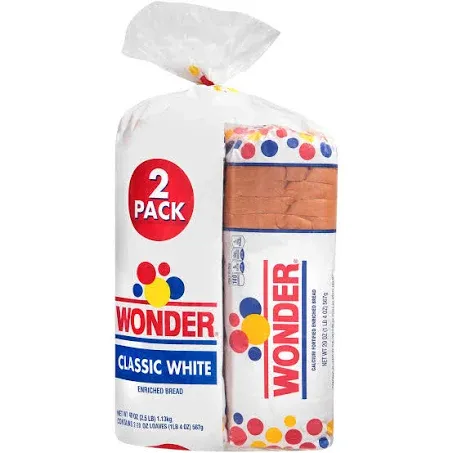 Wonder Bread Classic White Bread 20 oz. (2 Pack)