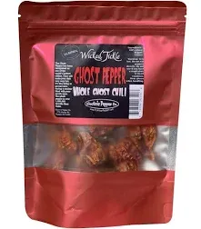 Wicked Tickle 10 Whole Ghost Pepper Dried Intact Seed Pods