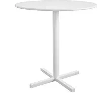 COSCO 88852WHT1E Round Indoor/Outdoor Steel Bistro Table, 24", White