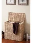 BirdRock Home Laundry Hamper Handwoven Design+2-Remov<wbr/>able Liners+Lid (1-Pack)