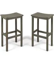 Christopher Knight Home Caribbean Acacia Wood Outdoor Bar Stool