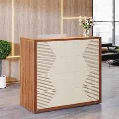 Tribesigns Modern Front Desk with Counter