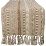 Dii Braided Stripe Table Runner - Stone