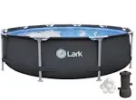 Lark Rustproof 30" inch Fiberglass Frame Backyard Above Ground Swimming Pool with 530-Gallon Filtration Pump