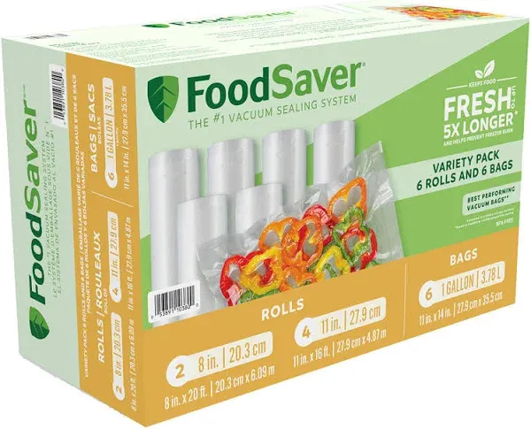 FoodSaver Roll Combo Pack Food Storage Pack FSFSBF194P-002