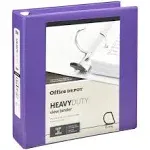 Heavy-Duty View 3-Ring Binder, 2" D-Rings, Purple