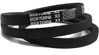 B64 or 5L670 Rubber V-Belt, Wrapped, Black, 67 inch Length x 0.66 inch Width x 0.44 inch Height by Bestorq