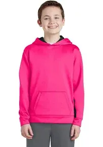 Sport-Tek Youth Sport-Wick\xa0Fleece Colorblock Hoodie