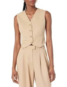 The Drop Women&#x27;s Sadie Cropped Slim Vest, size XS.