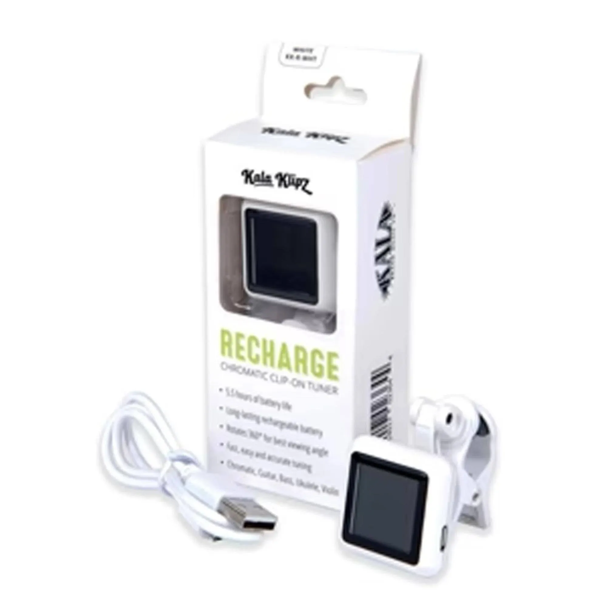 Kala Klipz Rechargeable Tuner White