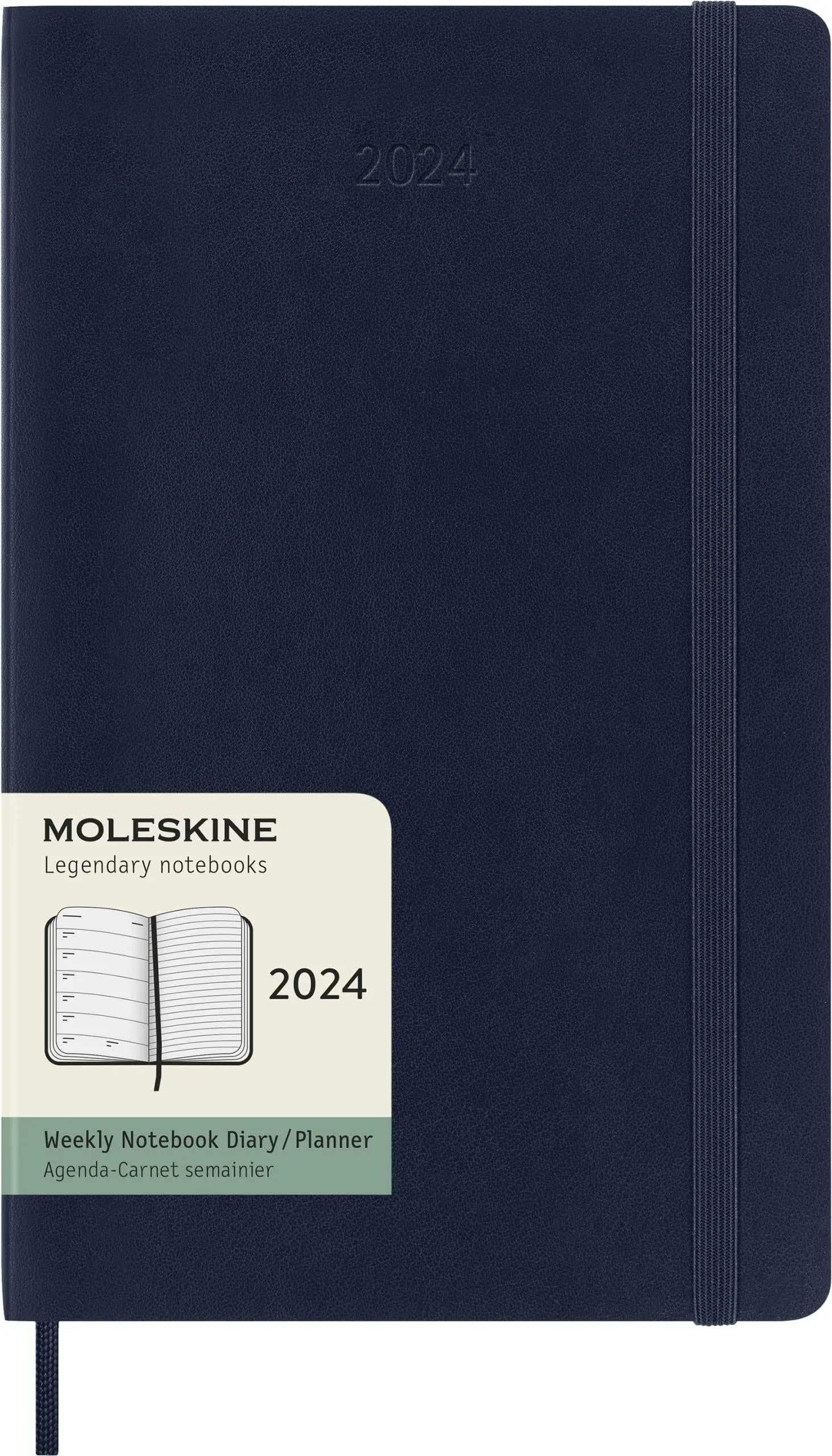 Moleskine 2024 12M Soft Large Weekly Planner Sapphire Blue