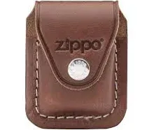 Zippo Pouch Brown with Clip 60001218 Leather Bag New &amp; Original Packaging