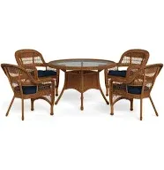 Tortuga Outdoor Portside Wicker Outdoor Dining Set