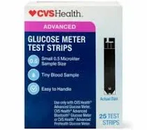 CVS Health Advanced Glucose Meter Test Strips