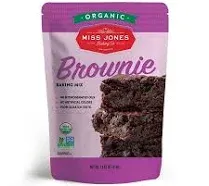 Miss Jones Baking Organic Fudge Brownie Mix, Non-GMO, Vegan-Friendly: Rich Cocoa (Pack of 2)