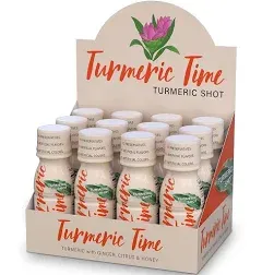 Turmeric Time Turmeric Shots - Turmeric with Ginger Citrus & Honey | Non-GMO | No Preservatives or Artificial Flavors/Colors/Sweeteners | B Vitamins