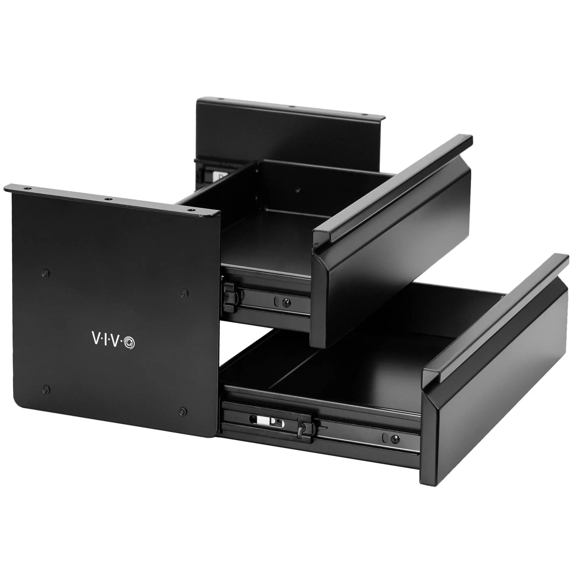 Vivo Dual Level 16" Pull Out Under Desk Storage Drawer Set