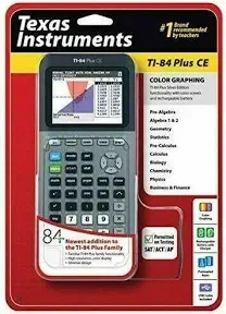 Texas Instruments Ti-84 Plus CE Color Graphing Calculator, Red