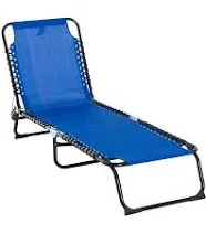 3 Position Reclining Beach Chair Chaise Lounge Folding Chair Comfort Ergonomic