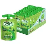 GoGo squeeZ Fruit on the Go, Apple Apple, 3.2 oz (Pack of 18), Unsweetened Fruit Snacks for Kids, Gluten Free, Nut and Dairy Free, Recloseable Cap, BPA Free Pouches