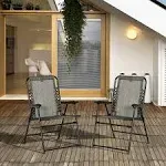 Outsunny Set of 2 Patio Folding Chairs