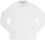 French Toast Long Sleeve Polo White Uniform Shirt S 6/7 New