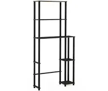 Furinno Turn-N-Tube Toilet Space Saver with 5 Shelves, Espresso/Black<wbr/>, 17050E...