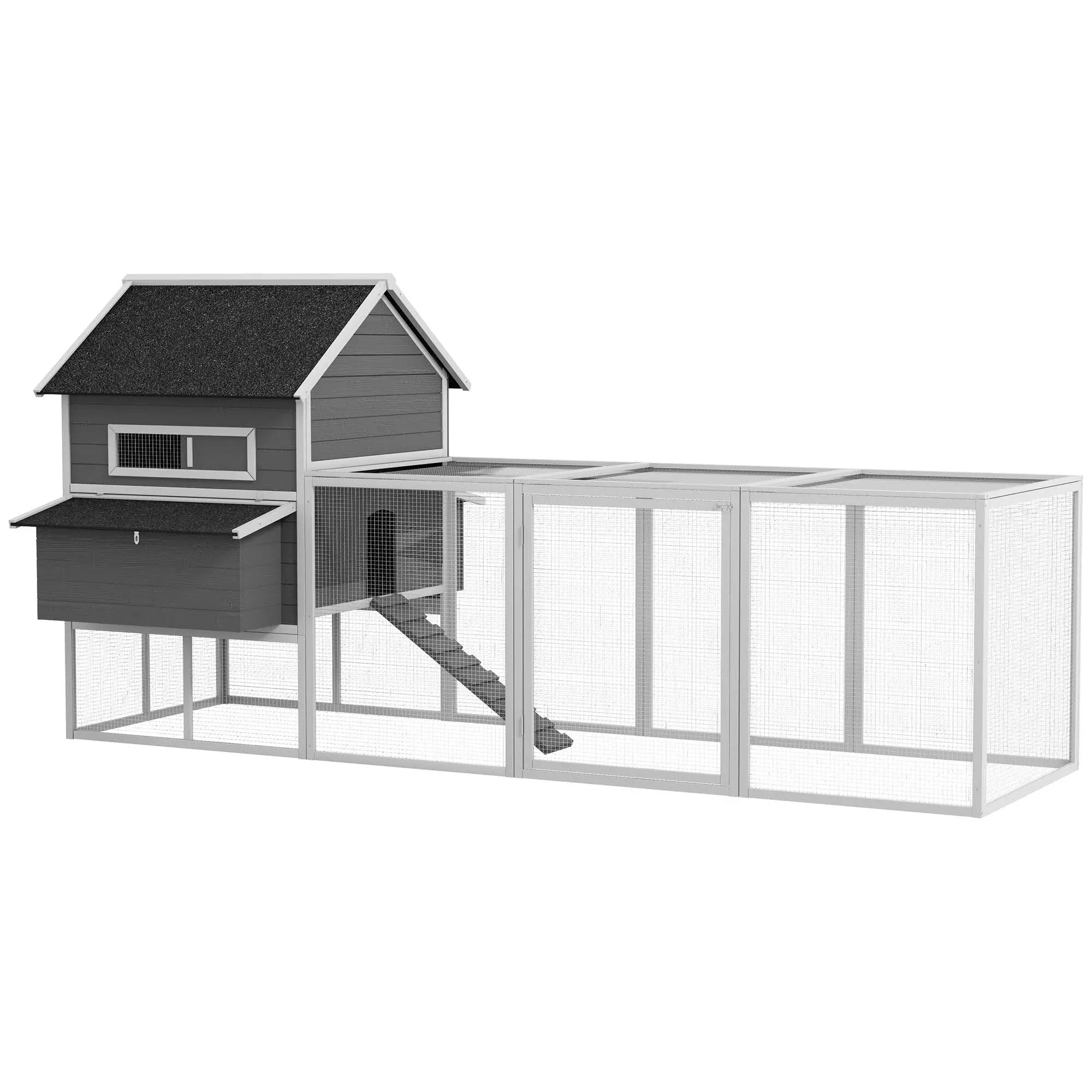 PawHut 137" Wooden Chicken Coop