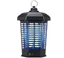 GOOTOP Bug Zapper Outdoor Electric, Mosquito Zapper, Fly Traps, Fly Zapper, Mosquito Killer, 3 Prong Plug, 90-130V, ABS Plastic Outer (Black) with 15W Replacement Bulb