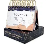 Ryve Daily Motivational Flip Calendar with Inspirational Quotes Desk Decor