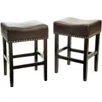 Fardell Backless Counter Stool (set Of 2) In Brown