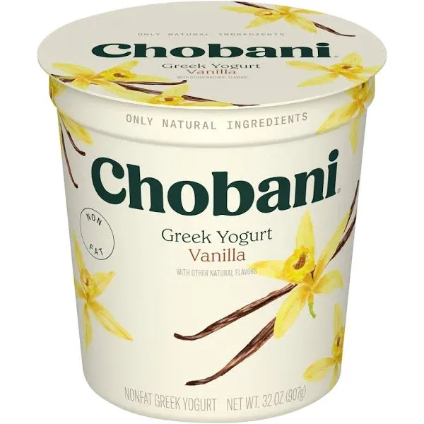 Chobani Nonfat Vanilla Greek Yogurt Tub (32 oz) | Giant