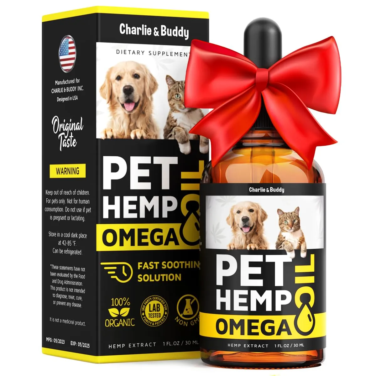 Charlie&Buddy Hеmp Oil for Dogs - Omega 3,6,9 for Skin, Coat, Anxiеty Relief and Jоint Pаin