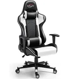 Polar Aurora Gaming Chair Racing Style High-Back PU Leather Office Chair Computer Desk Chair Executive Ergonomic Swivel Chair Headrest Lumbar Support