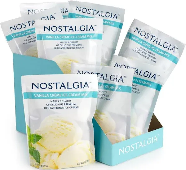 Nostalgia Premium Vanilla Creme Ice Cream Mix 8 oz Pack