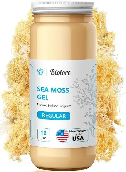 Biolore Sea Moss Gel 16Oz Made in USA Supercharge Health Wildcrafted Irish Seamoss