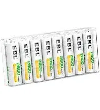 EBL 24 Sets Rechargeable Batteries ( AA 2800mAh 12 Counts and AAA 1100mAh 12 counts)