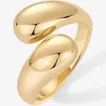 Chunky Twist Stackable Gold Rings for Women by PAVOI