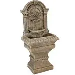 Sunnydaze Ornate Lavello Standing Outdoor Waterfall Fountain - 51 in