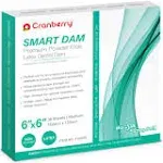 Cranberry USA CR8166NS Smart Dam, Latex Powder-Free, Unscented, Blue, 6" x 6" size, Pack of 36