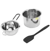 Double Boiler Pot Set Stainless Steel Melting Pot with Silicone for Melting Chocolate,Soap,Wax,Candle Making